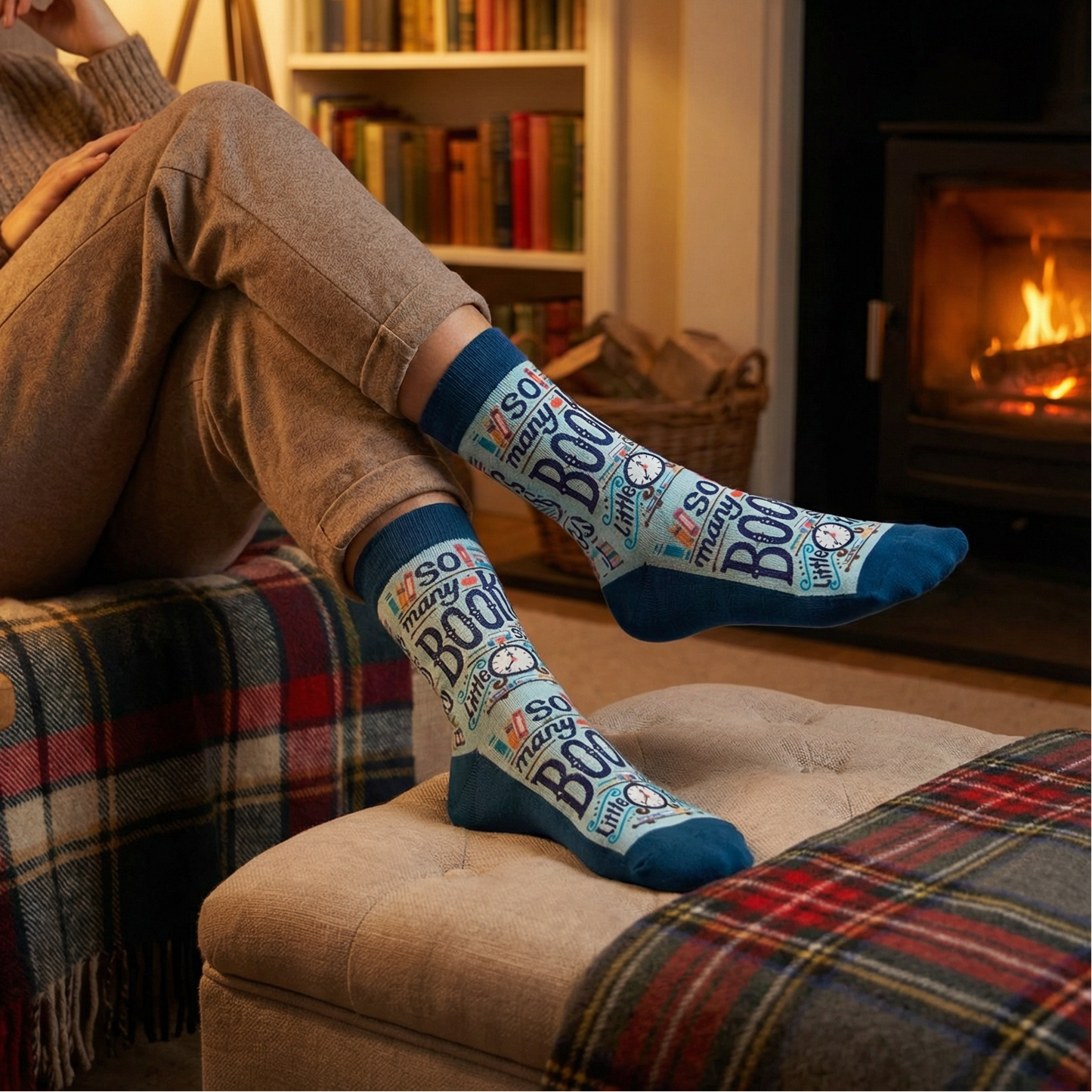So Many Books So Little Time Women’s Crew Socks | Fun Book Lover Crew Socks