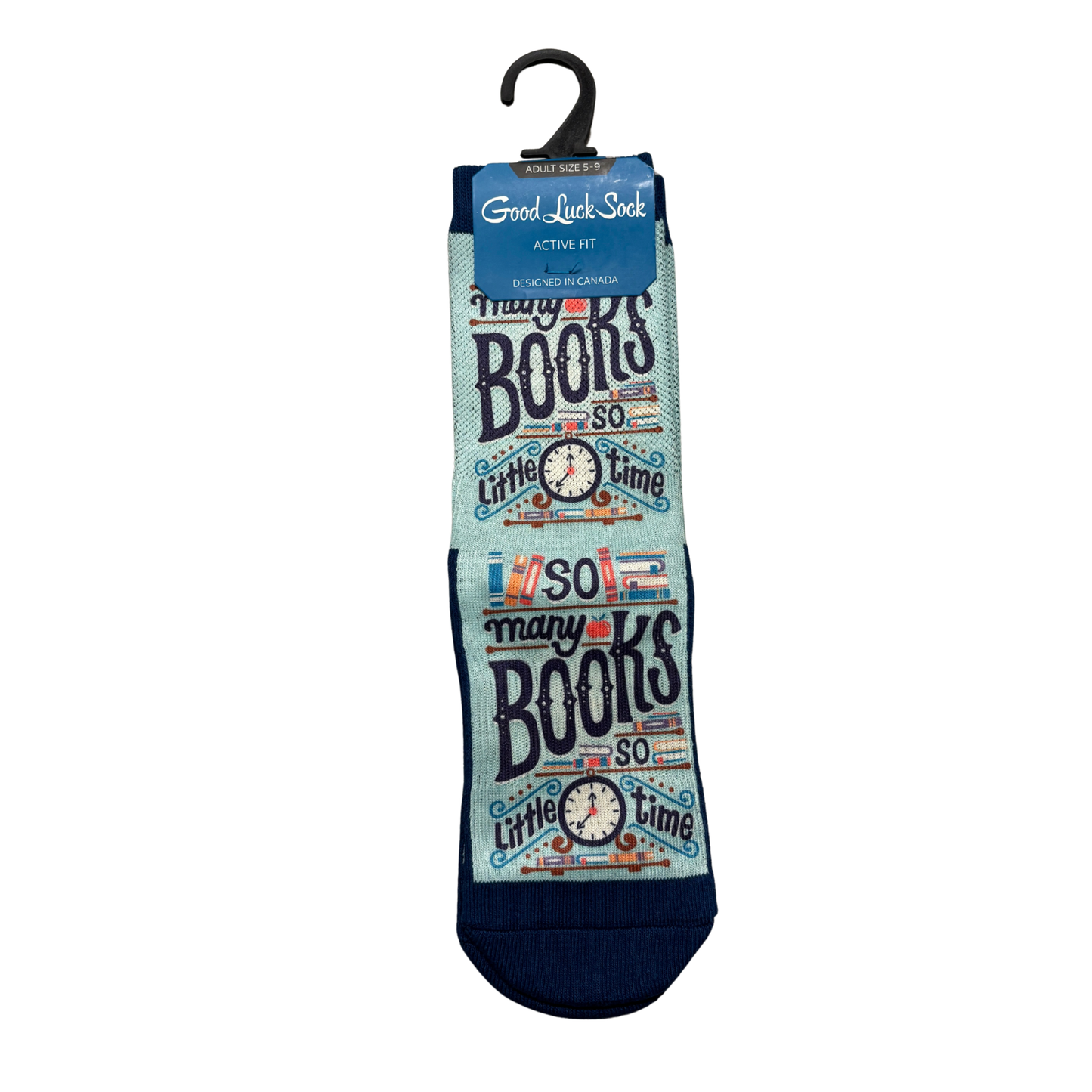 So Many Books So Little Time Women’s Crew Socks | Fun Book Lover Crew Socks