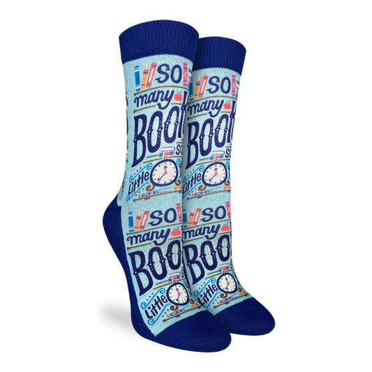 So Many Books So Little Time Women’s Crew Socks | Fun Book Lover Crew Socks