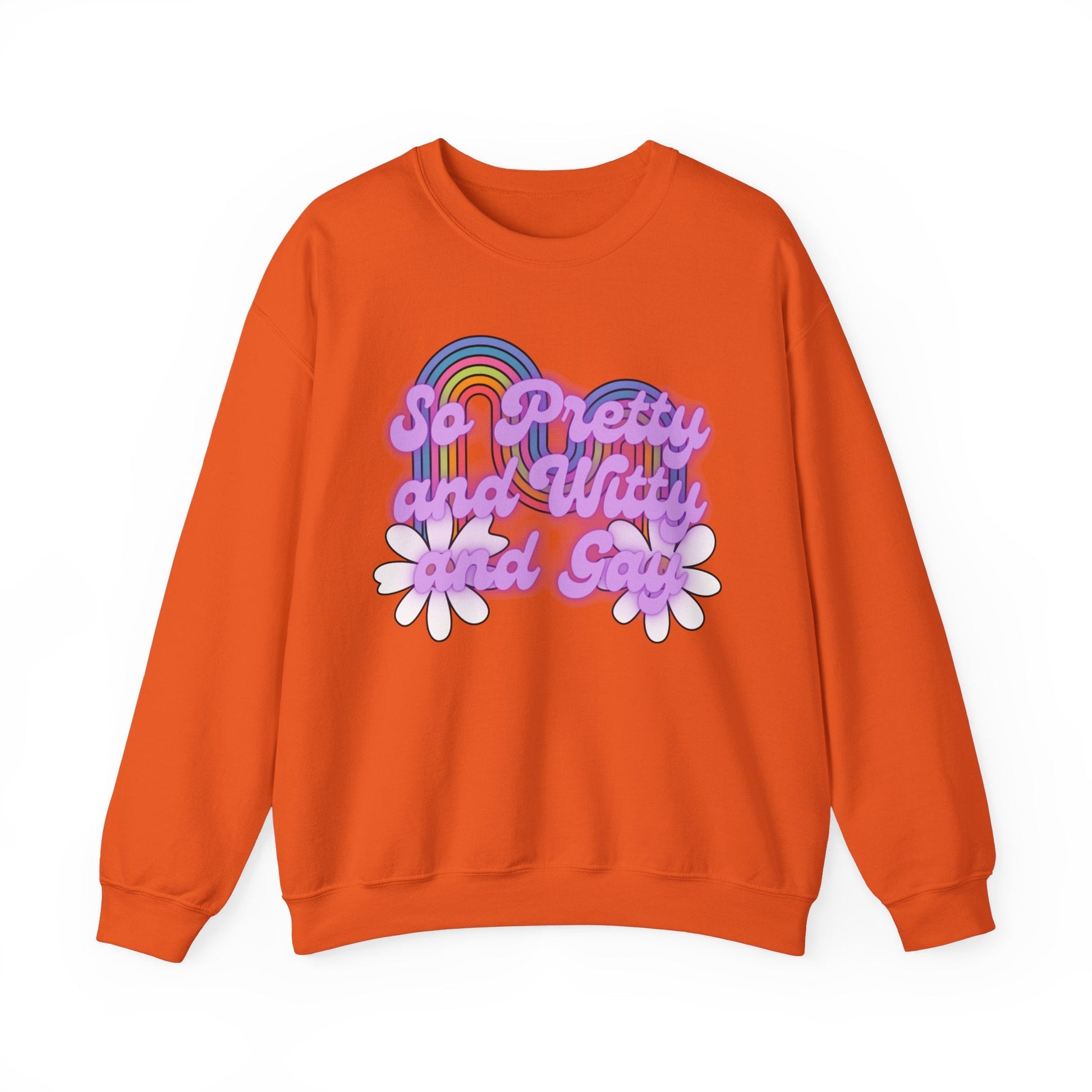 So Pretty and Witty and Gay Unisex Heavy Blend™ Crewneck Sweatshirt Sizes SM-5XL | Plus Size Available