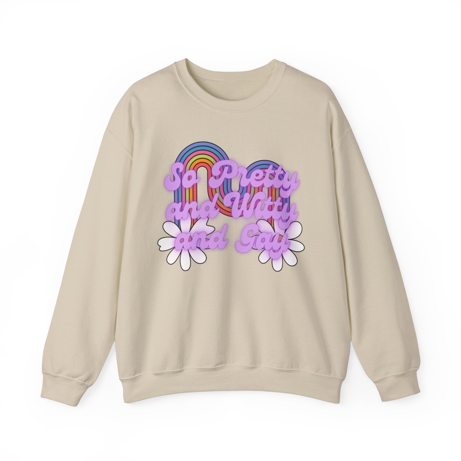 So Pretty and Witty and Gay Unisex Heavy Blend™ Crewneck Sweatshirt Sizes SM-5XL | Plus Size Available