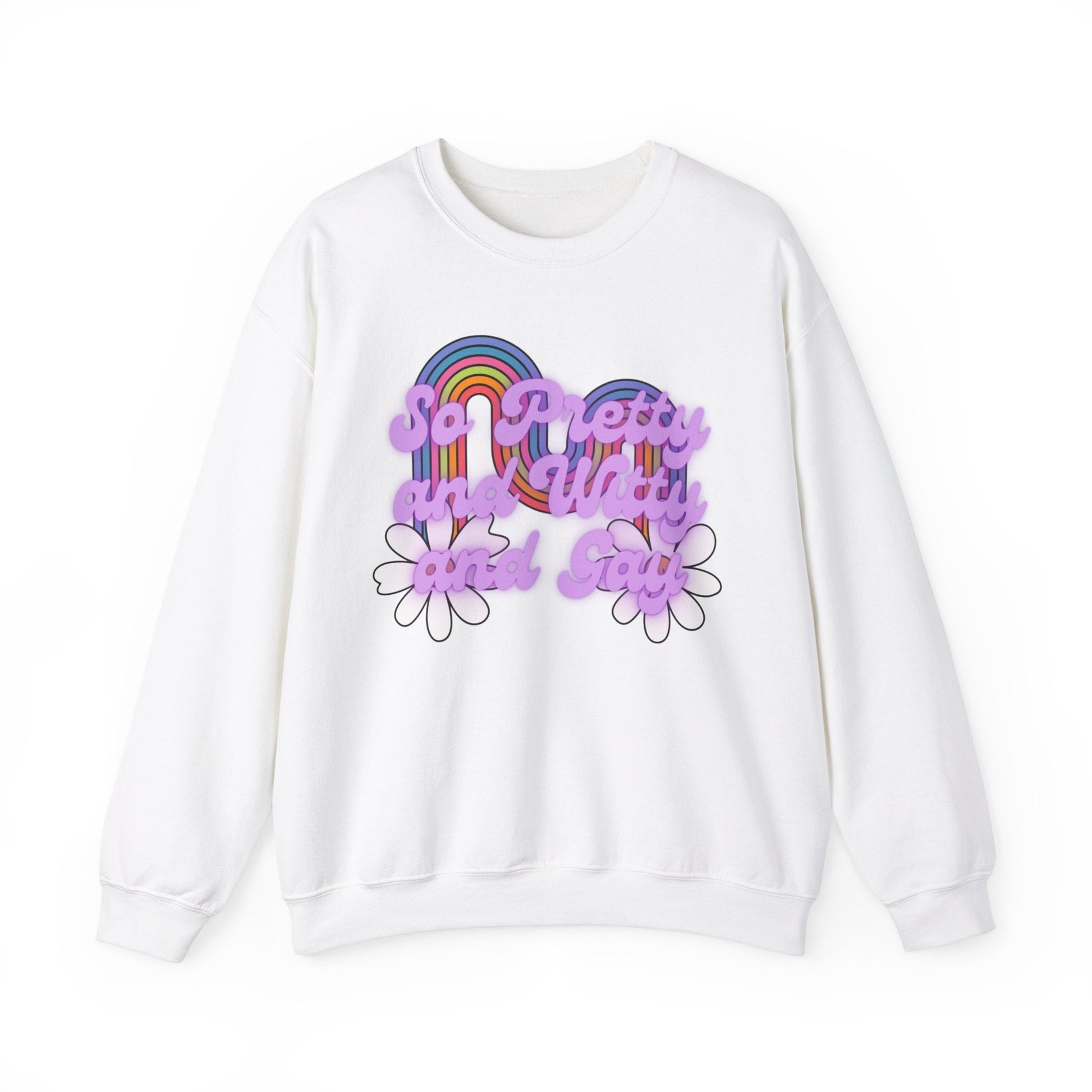 So Pretty and Witty and Gay Unisex Heavy Blend™ Crewneck Sweatshirt Sizes SM-5XL | Plus Size Available