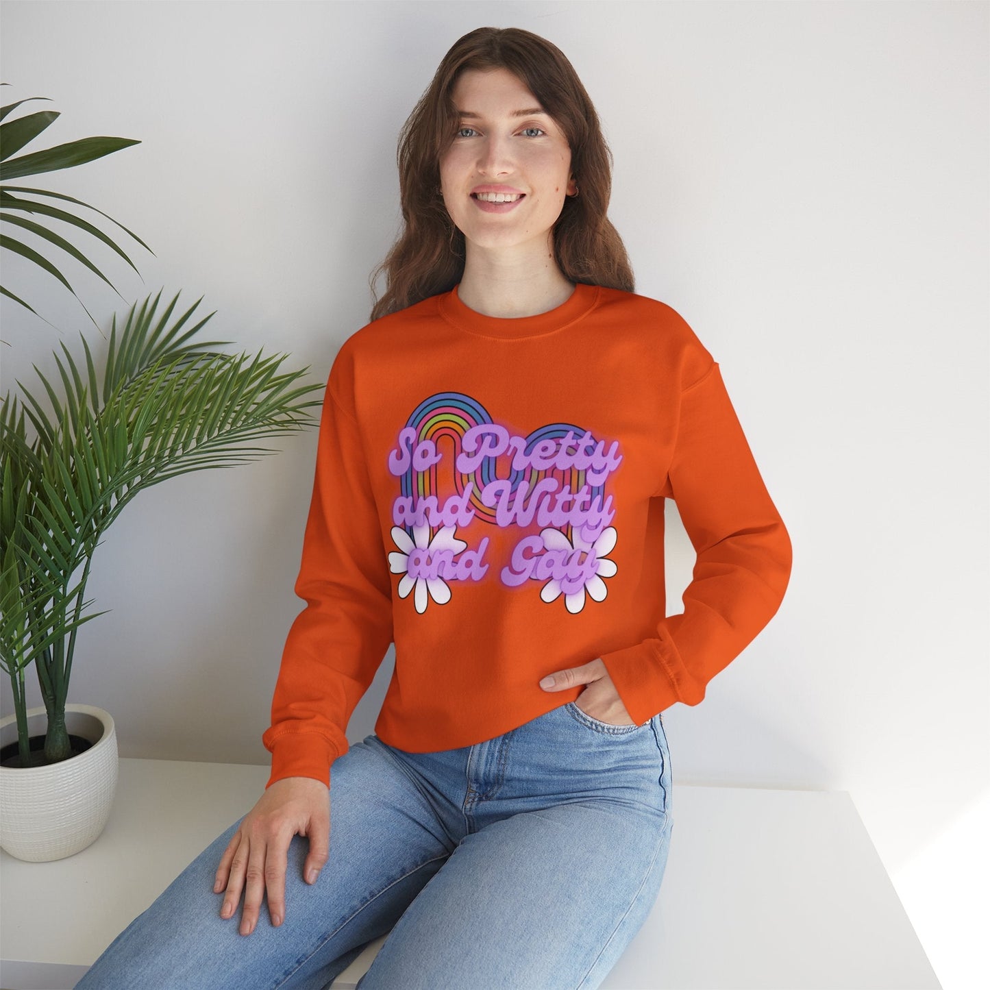 So Pretty and Witty and Gay Unisex Heavy Blend™ Crewneck Sweatshirt Sizes SM-5XL | Plus Size Available