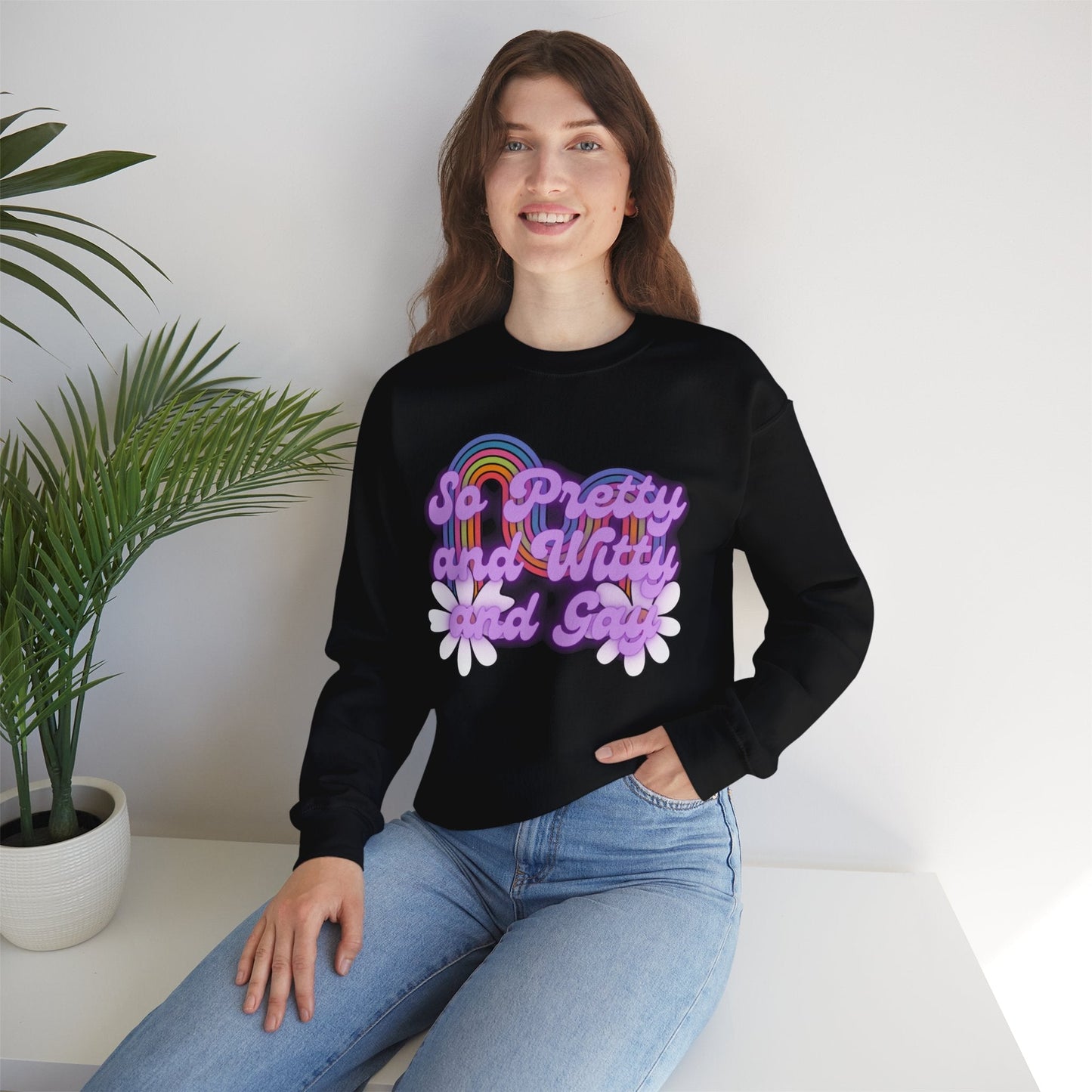 So Pretty and Witty and Gay Unisex Heavy Blend™ Crewneck Sweatshirt Sizes SM-5XL | Plus Size Available