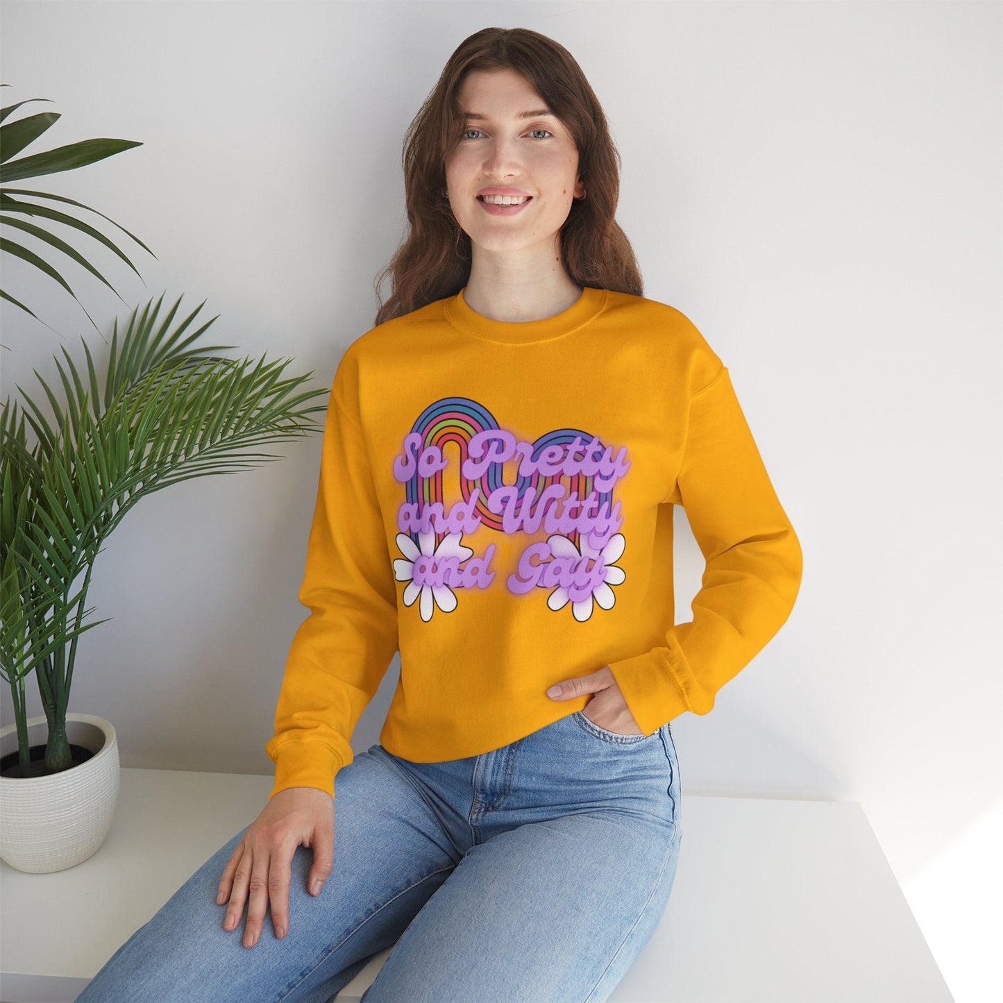 So Pretty and Witty and Gay Unisex Heavy Blend™ Crewneck Sweatshirt Sizes SM-5XL | Plus Size Available