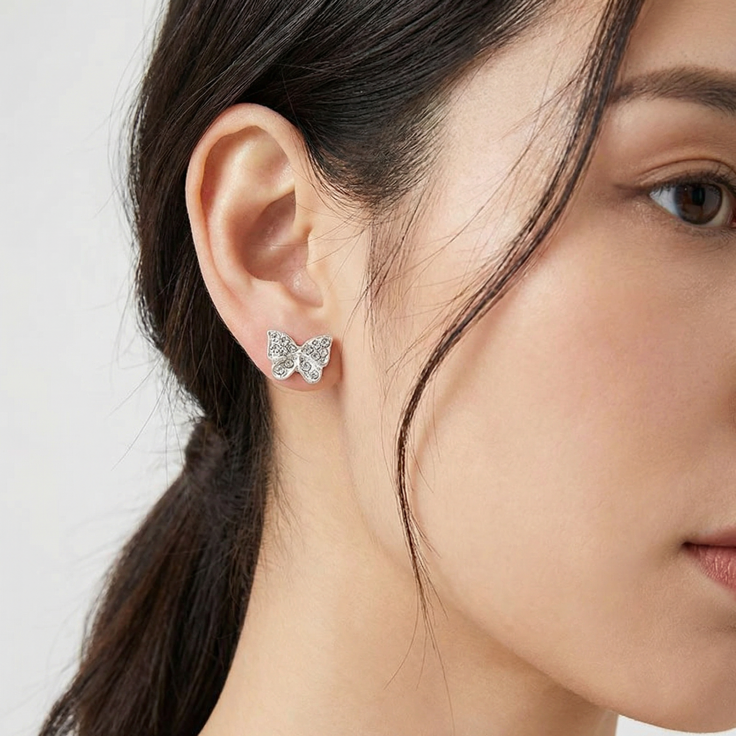 Social Butterfly Double Earring Set in Silver and Gold