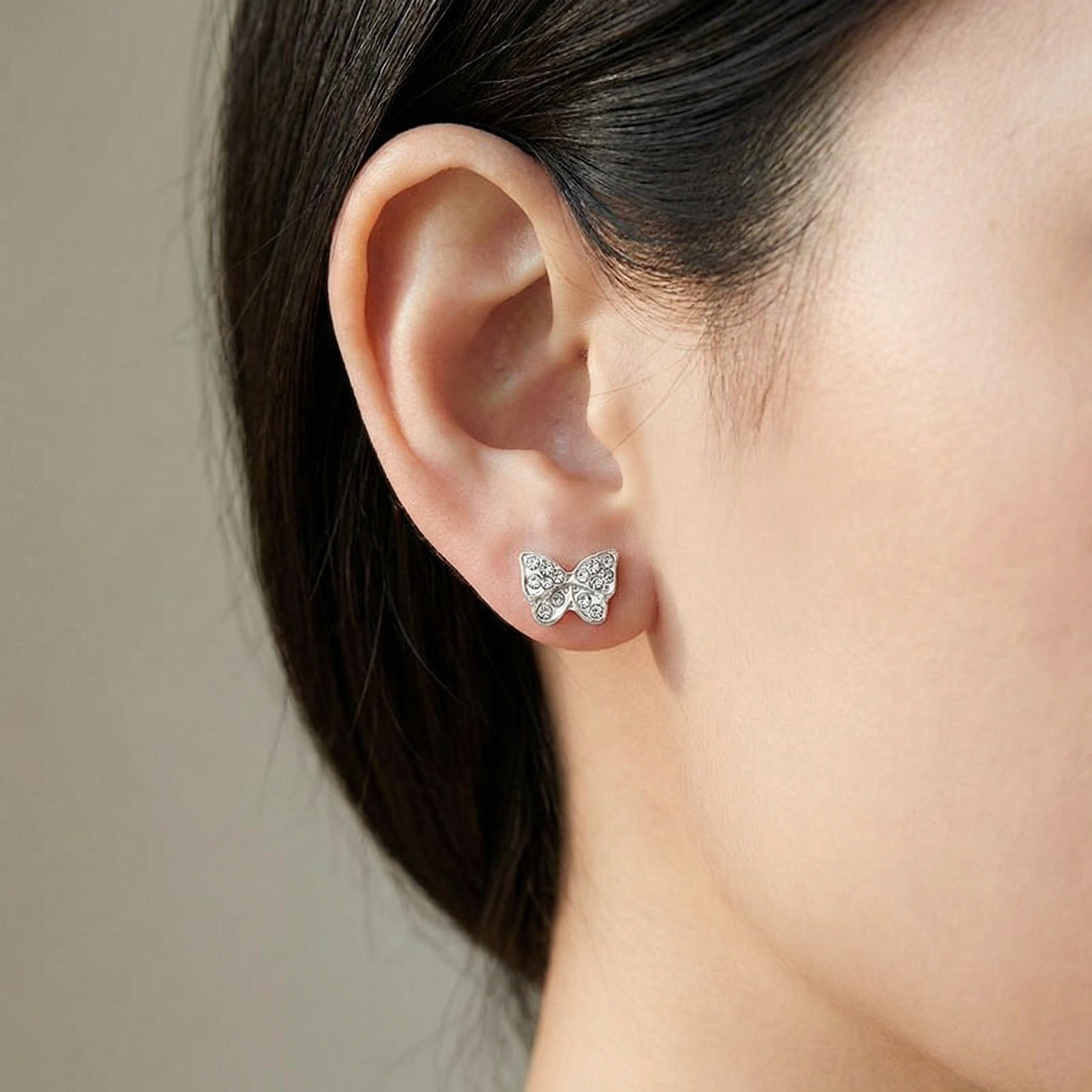 Social Butterfly Double Earring Set in Silver and Gold