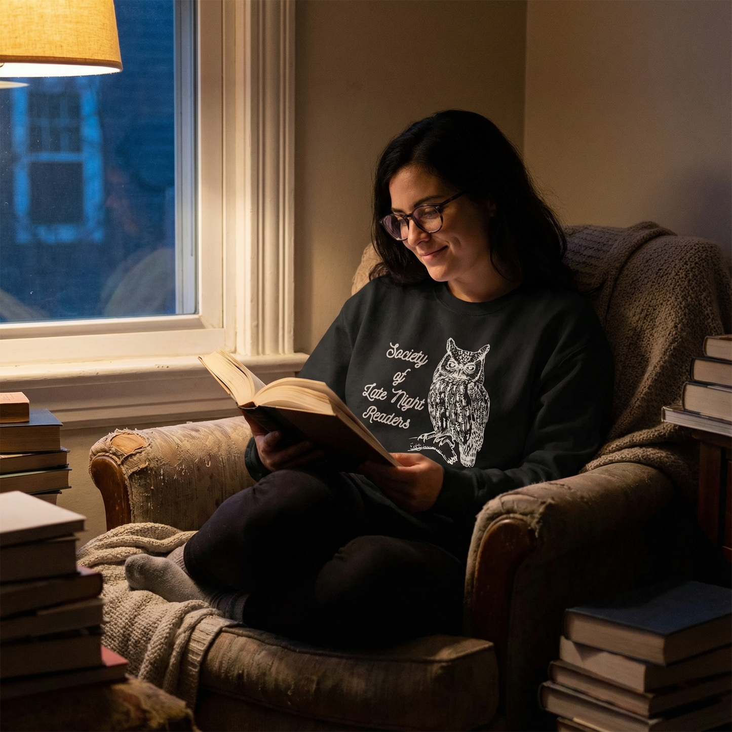 Society Of Late Night Readers Unisex Heavy Blend™ Crewneck Sweatshirt [SM-5XL]