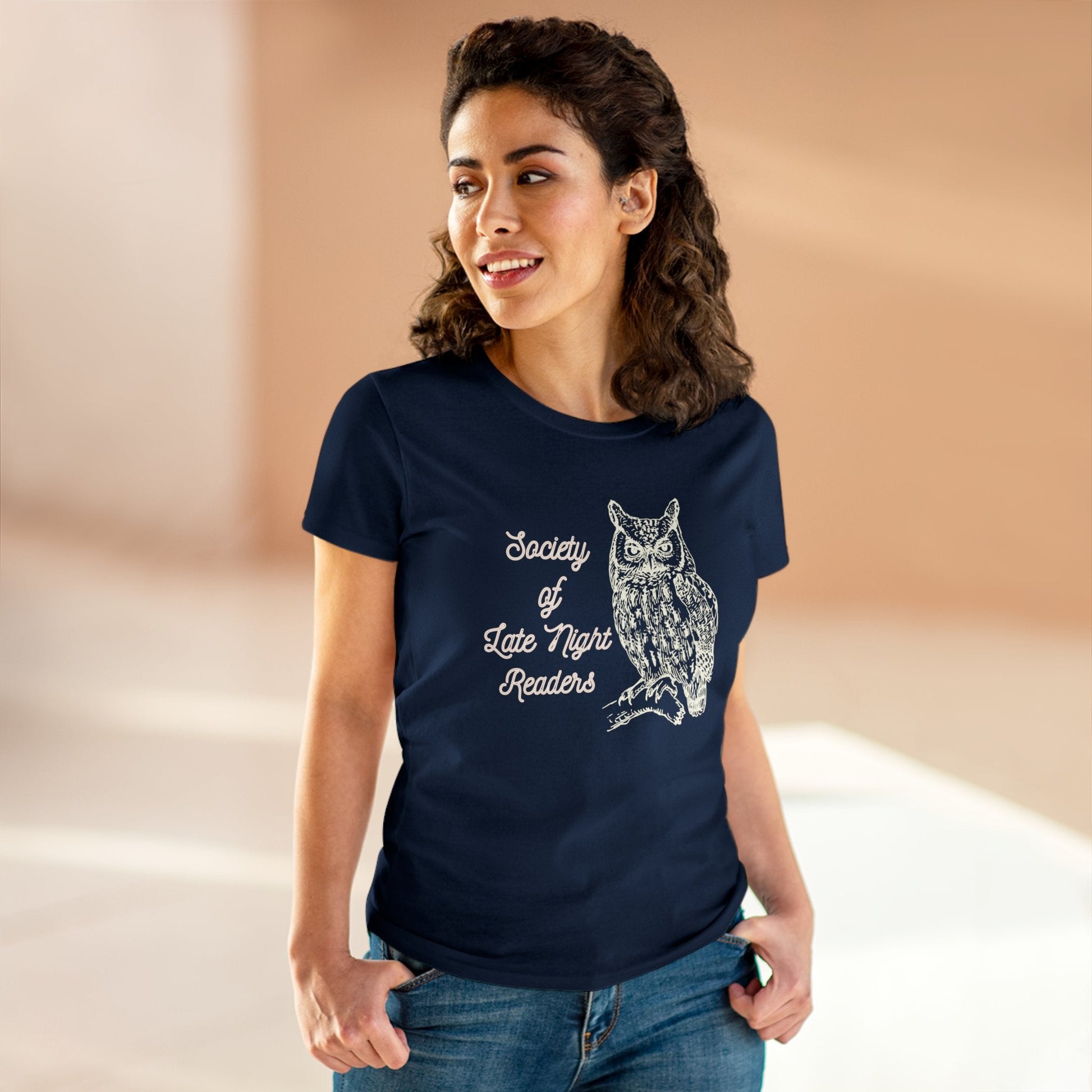 Society Of Late Night Readers Women's Midweight Cotton Tee