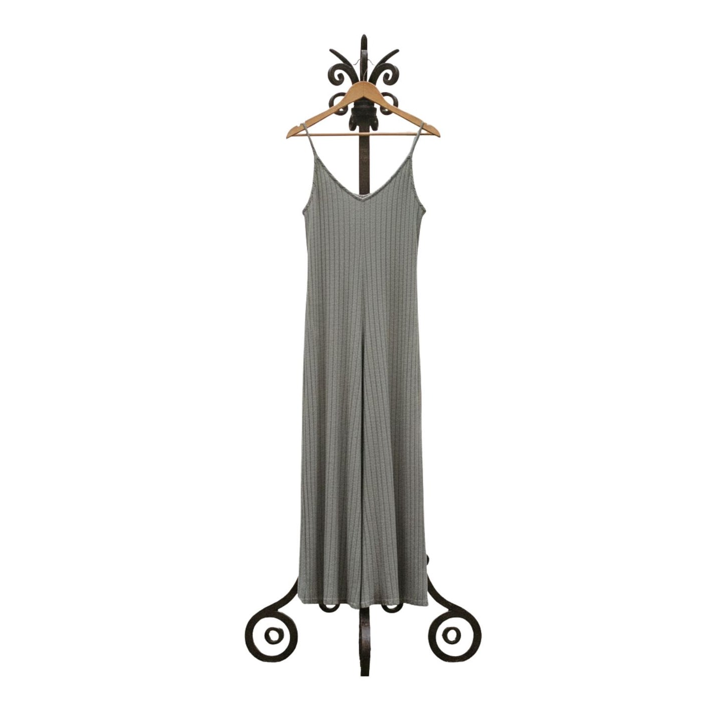 Soft Ribbed One Piece Jumpsuit in Grey [Available in SM-L]