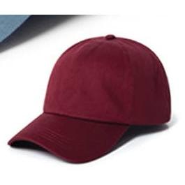Solid Cotton Baseball Cap with Satin Lining in Vintage Blue or Burgundy