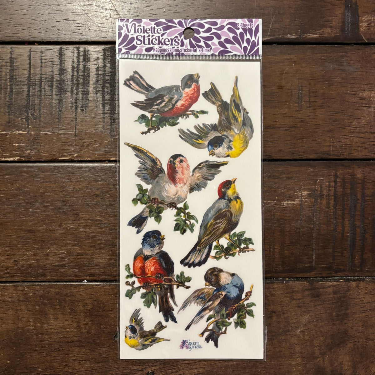 Song Birds Clear Stickers | 4" x 8" | 2 Sheets-Violette Stickers-The Bullish Store