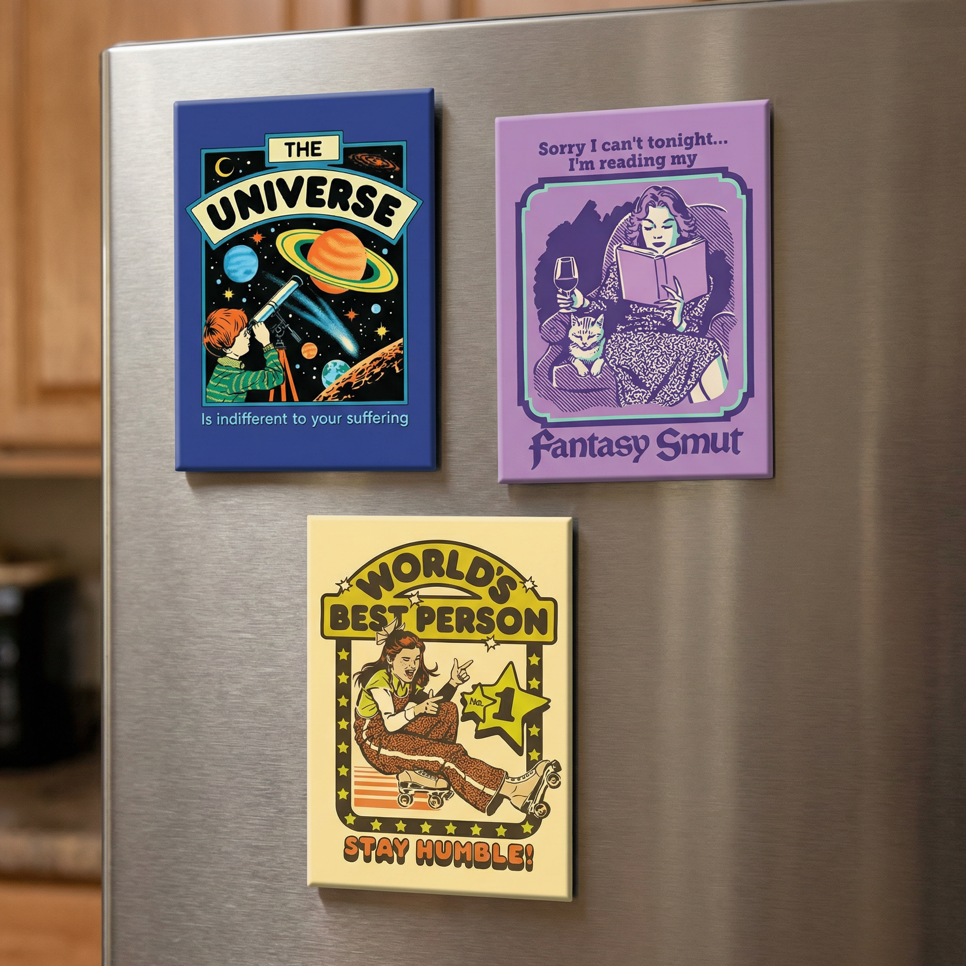 Sorry I Can’t Tonight I’m Reading My Fantasy Smut Funny Magnet | Book Lover Rectangular Magnetic Surface Decor Art by Steven Rhodes | 2.5" X 3.5"