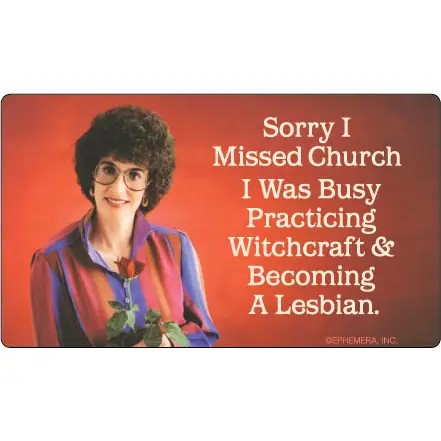 Sorry I Missed Church. I Was Busy Practicing Vinyl Sticker | Rectangular Large Size Decal | 6" x 3.4"