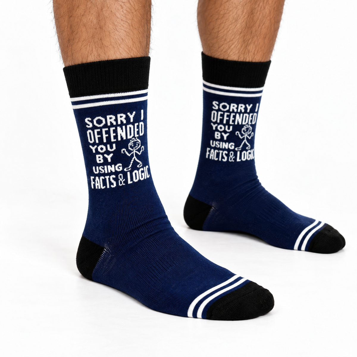 Sorry I Offended You by Using Facts & Logic Unisex Crew Socks-Fabdaz-The Bullish Store