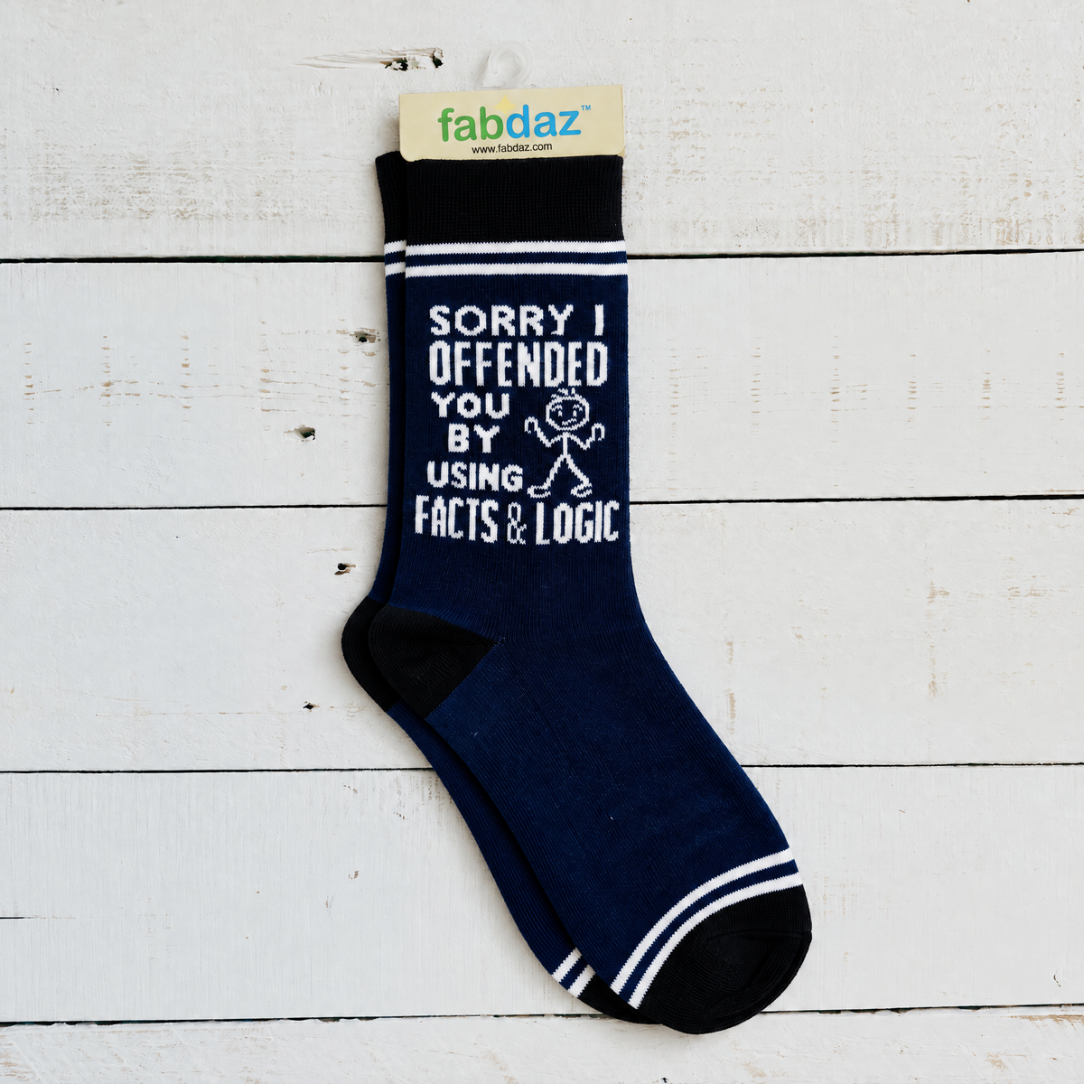 Sorry I Offended You by Using Facts & Logic Unisex Crew Socks-Fabdaz-The Bullish Store