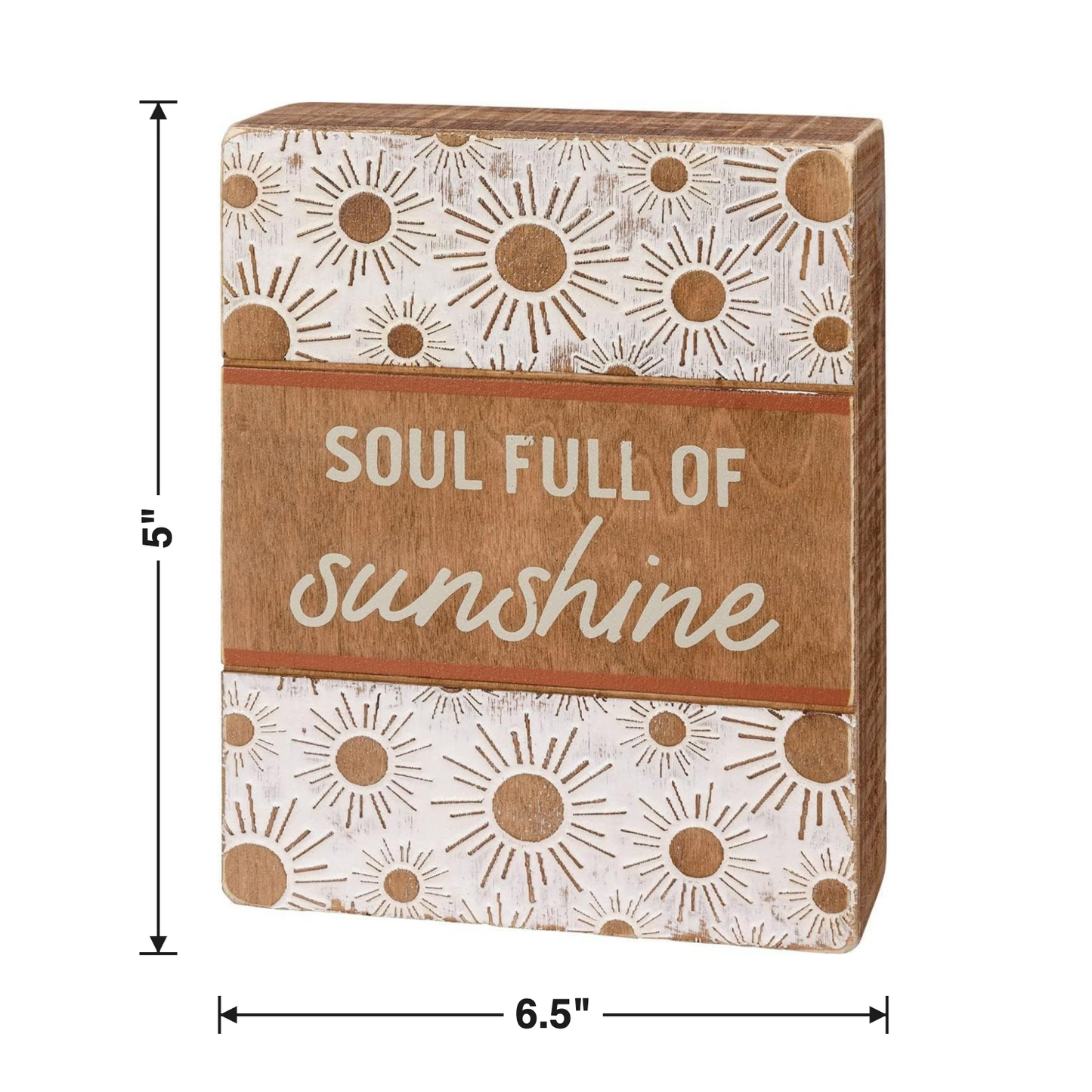 Soul Full Of Sunshine Box Sign size chart