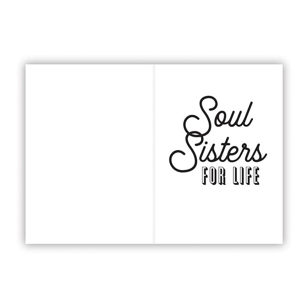 Soul Sisters Motel Style Keychain with Greeting Card | Gift for Her