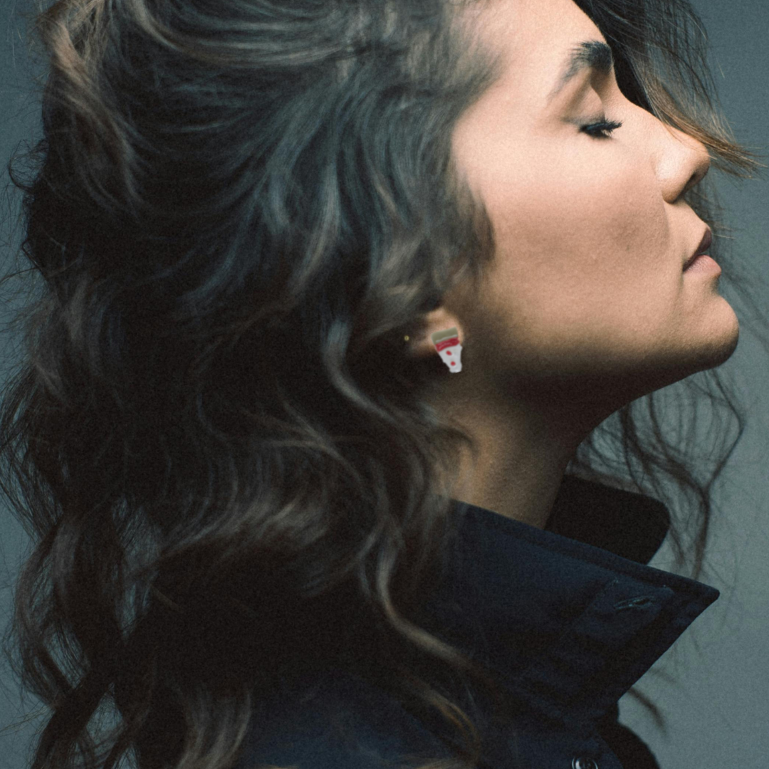 Sourpuss Pepperoni Pizza Studs Earrings | Quirky Food Jewelry