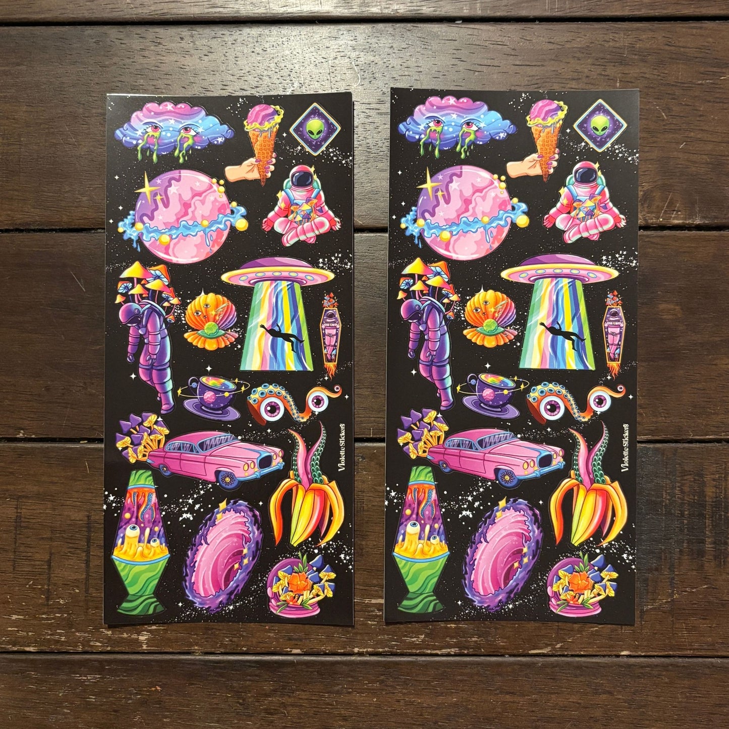 Space Jam Stickers | 4" x 8" | 2 Sheets-Violette Stickers-The Bullish Store