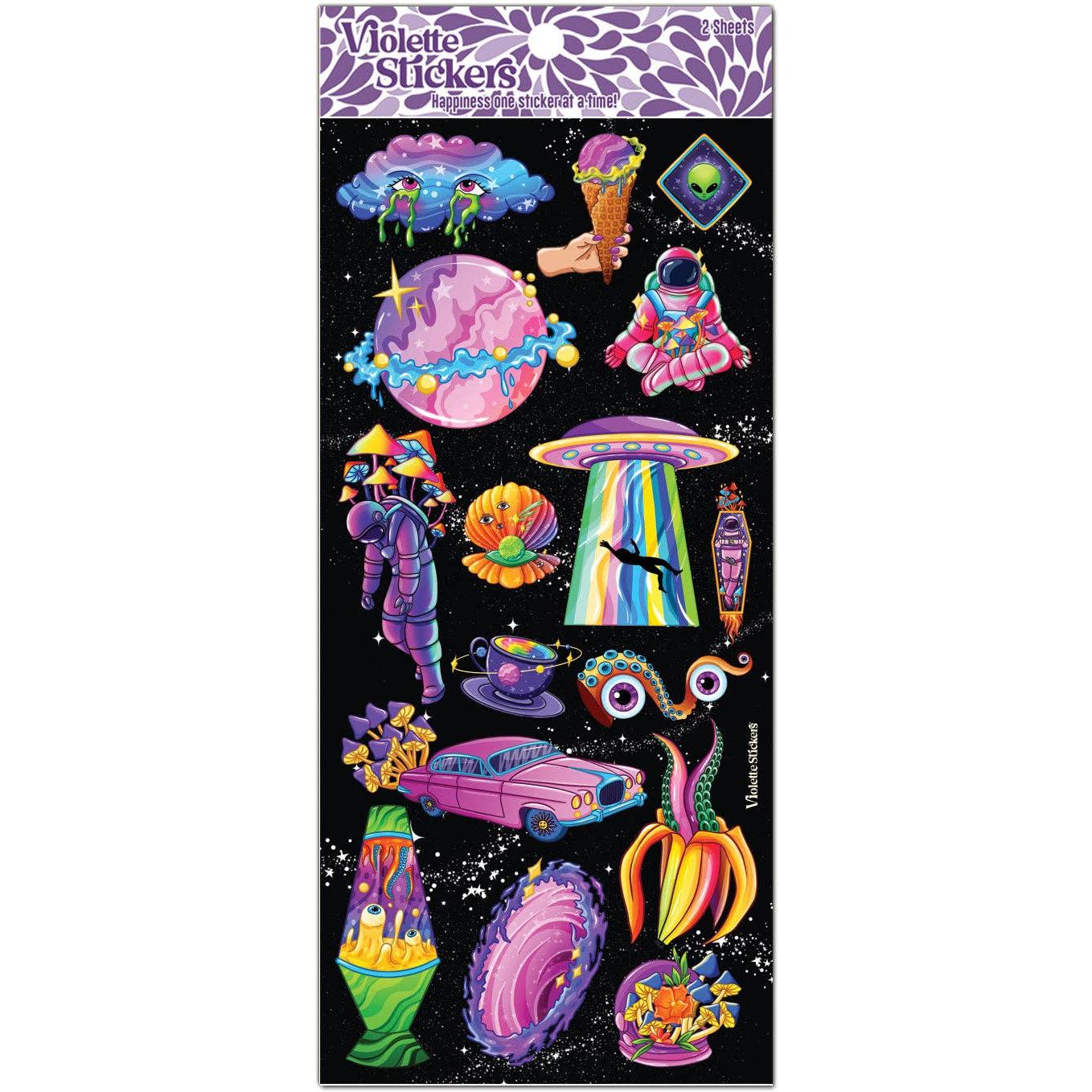 Space Jam Stickers | 4" x 8" | 2 Sheets-Violette Stickers-The Bullish Store