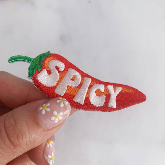 Spicy Pepper Patch | Groovy 70s Embroidered Chili Pepper Applique