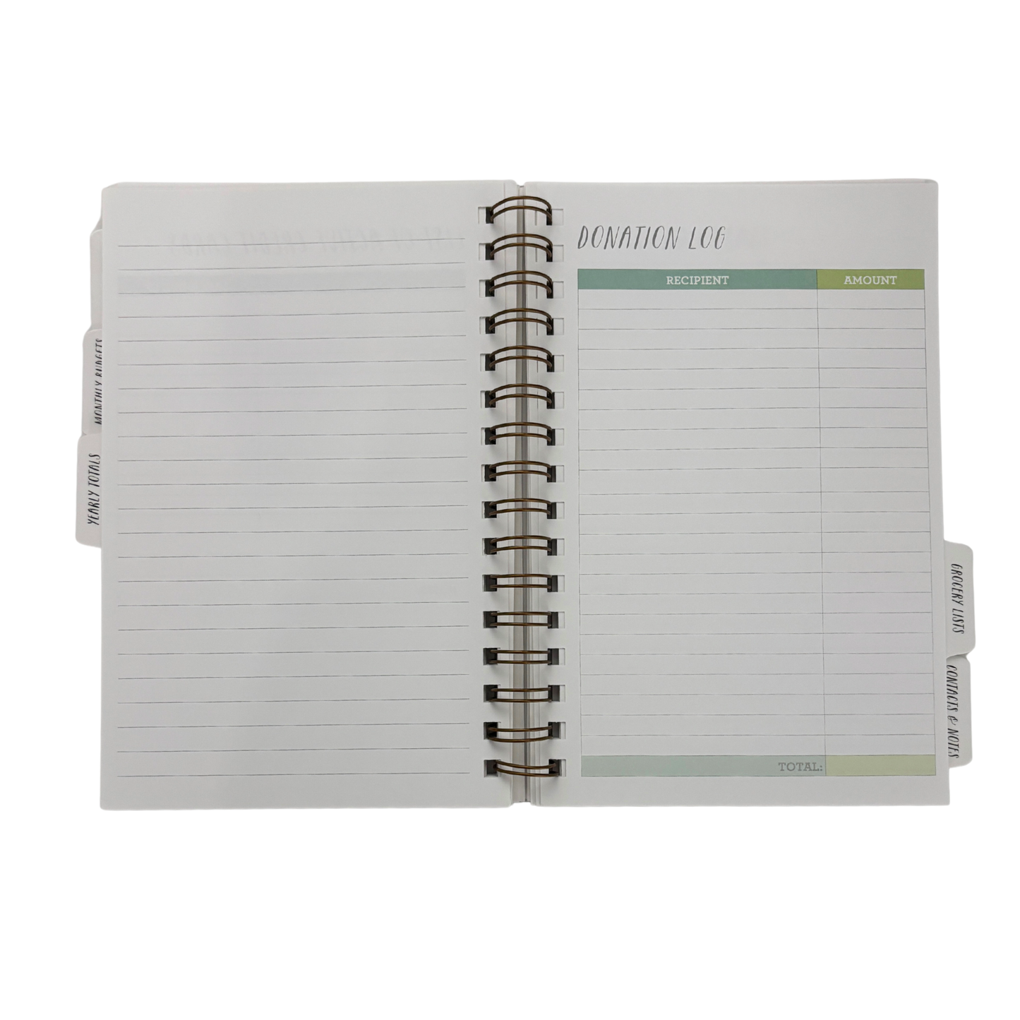 Spiral Bound 12 Month Financial Planner | Undated Budget & Goals Book | Black Dot Cover-Ninj and Ninj-The Bullish Store