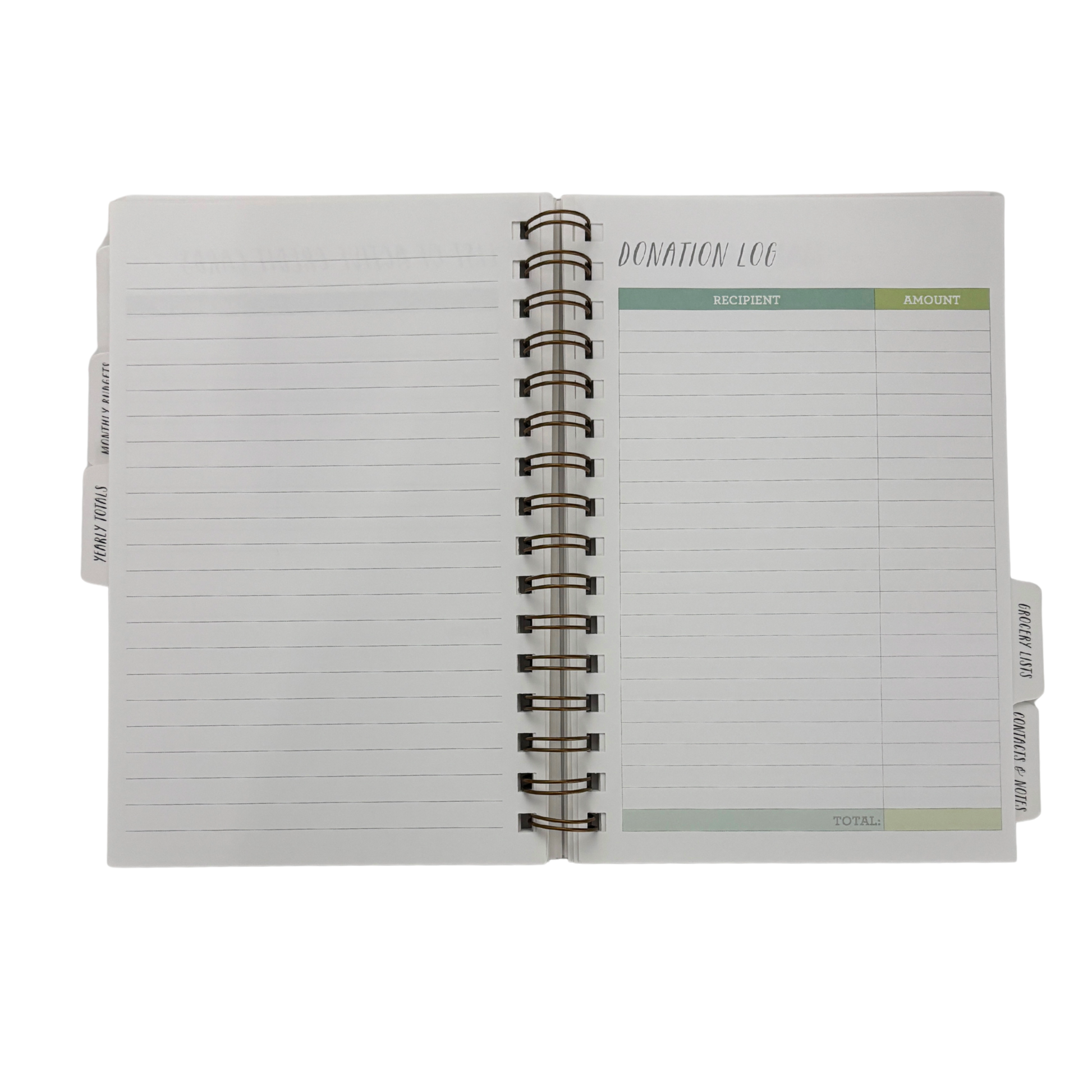 Spiral Bound 12 Month Financial Planner | Undated Budget & Goals Book | Black Dot Cover-Ninj and Ninj-The Bullish Store