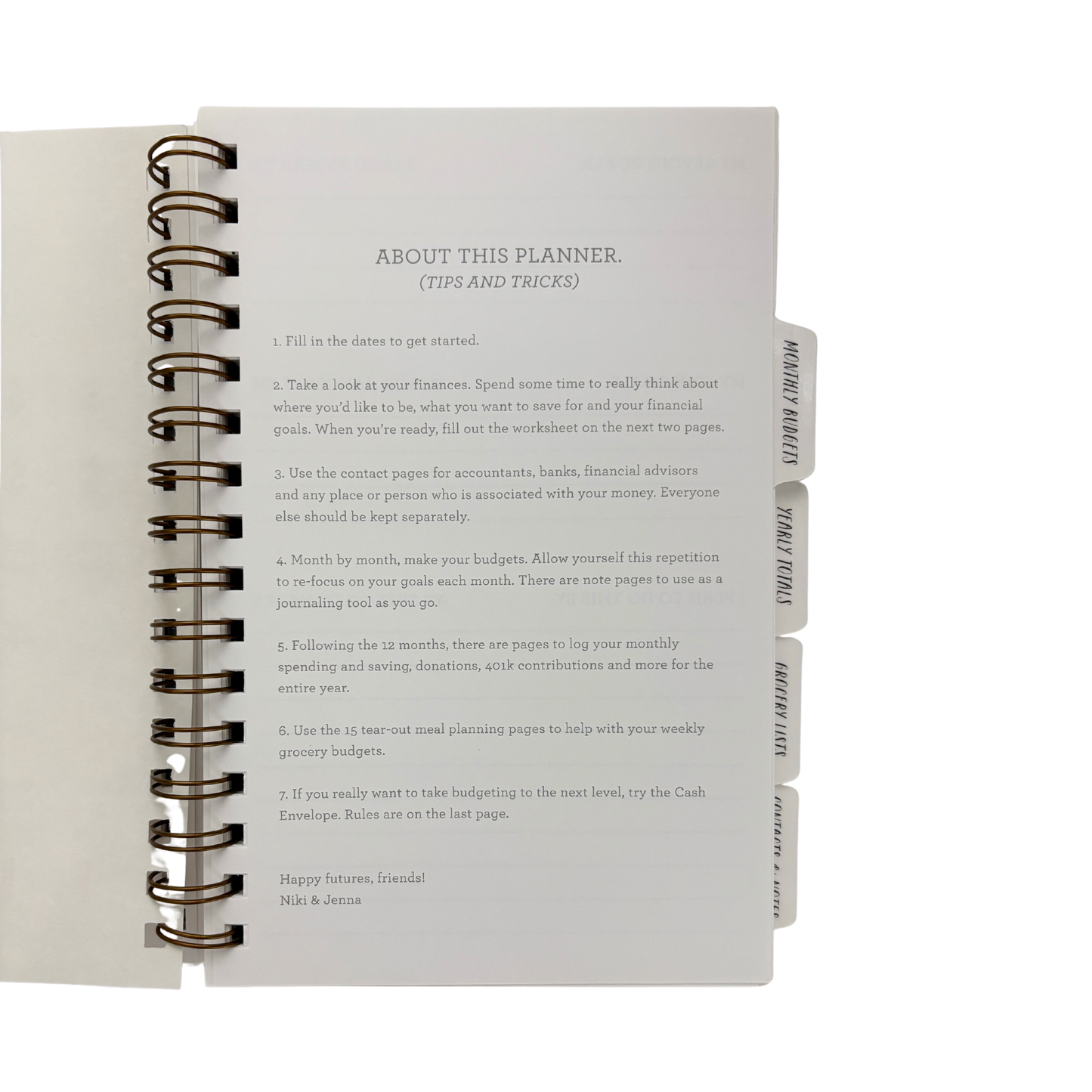 Spiral Bound 12 Month Financial Planner | Undated Budget & Goals Book | Black Dot Cover-Ninj and Ninj-The Bullish Store