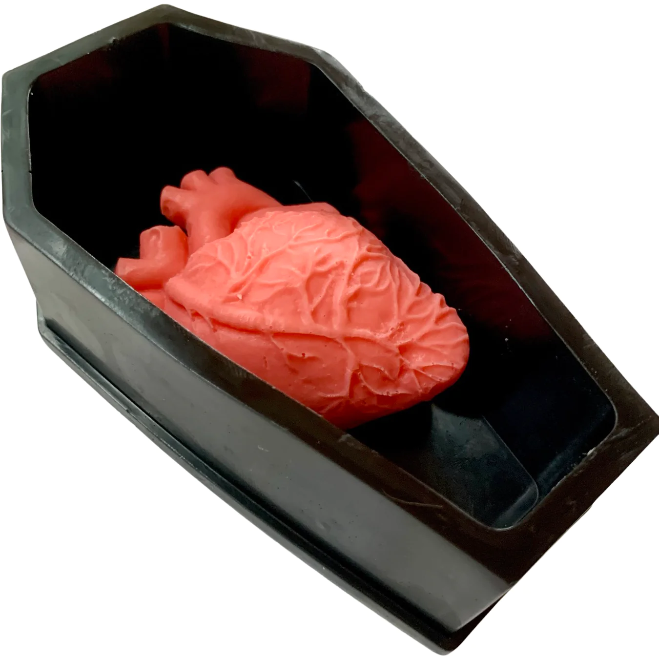 Spooky Black Coffin and Pink Heart Soap | Witches Brew Scent