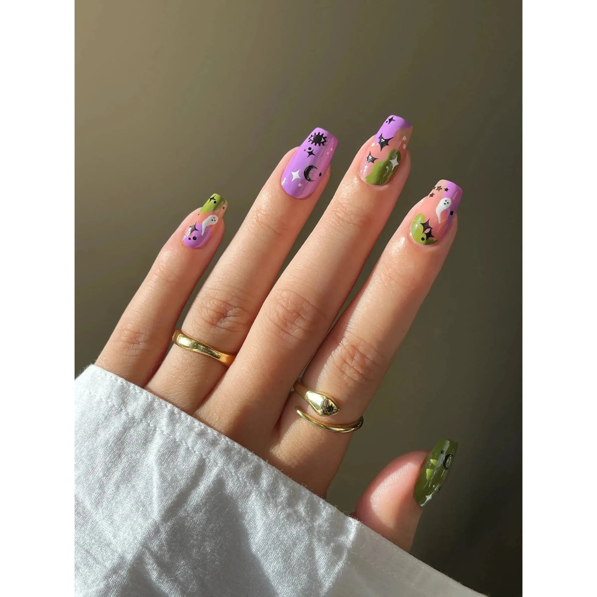 Spooky Halloween Nail Art Sticker Set | Vegan & Cruelty-Free | Use on Polish, Gel, or Natural Nails