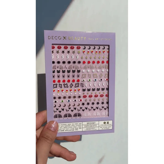 Spooky Halloween Nail Art Sticker Set | Vegan & Cruelty-Free | Use on Polish, Gel, or Natural Nails