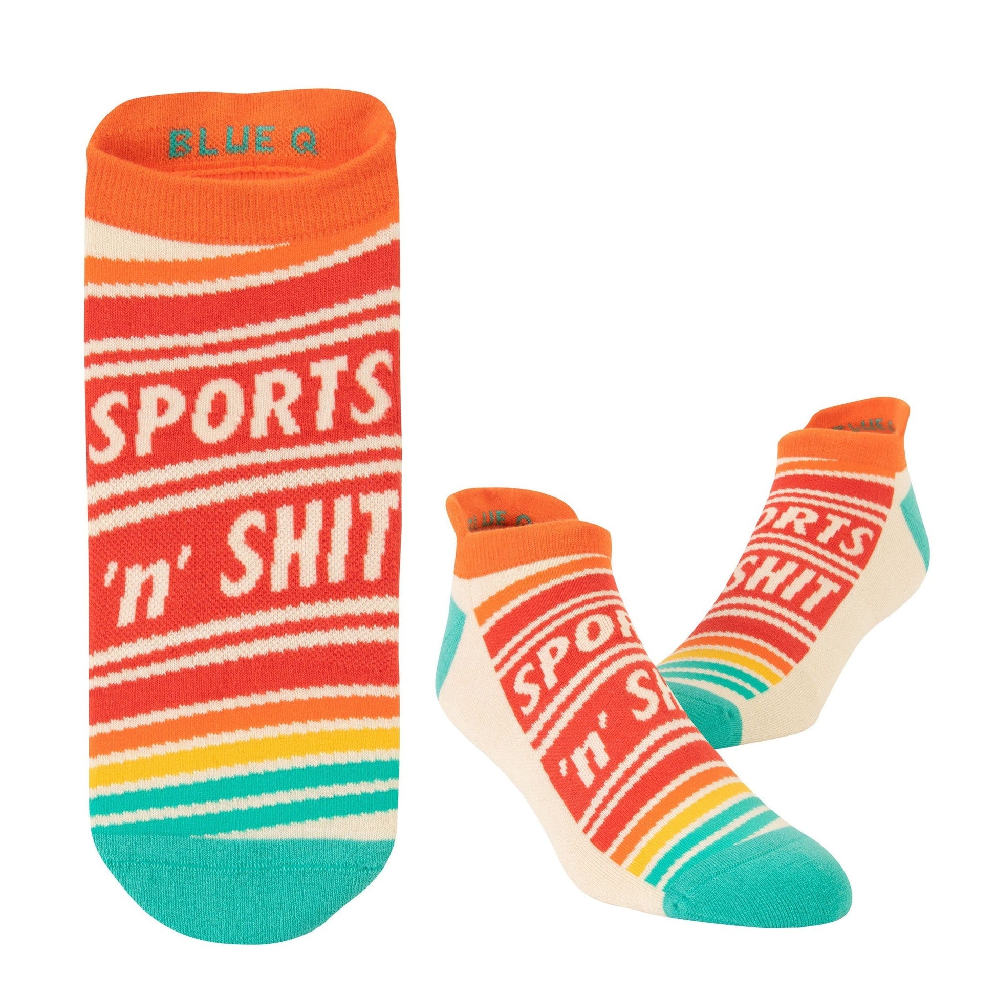 Sports 'N' Shit Unisex Sneaker Socks [2 Size Options] | BlueQ at GetBullish