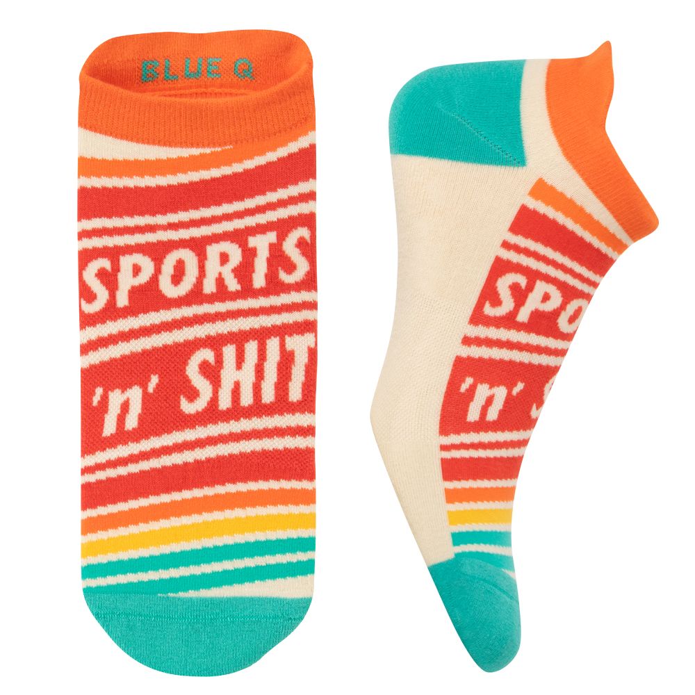 Sports 'N' Shit Unisex Sneaker Socks [2 Size Options] | BlueQ at GetBullish