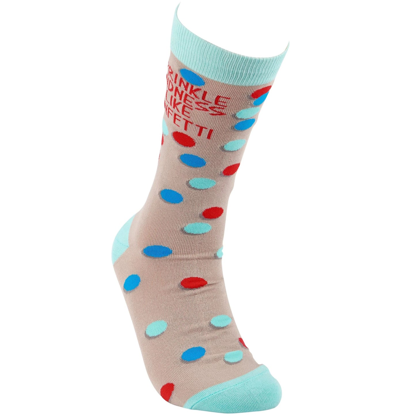 Sprinkle Kindness Like Confetti Socks | Inspirational Colorful Crew Socks