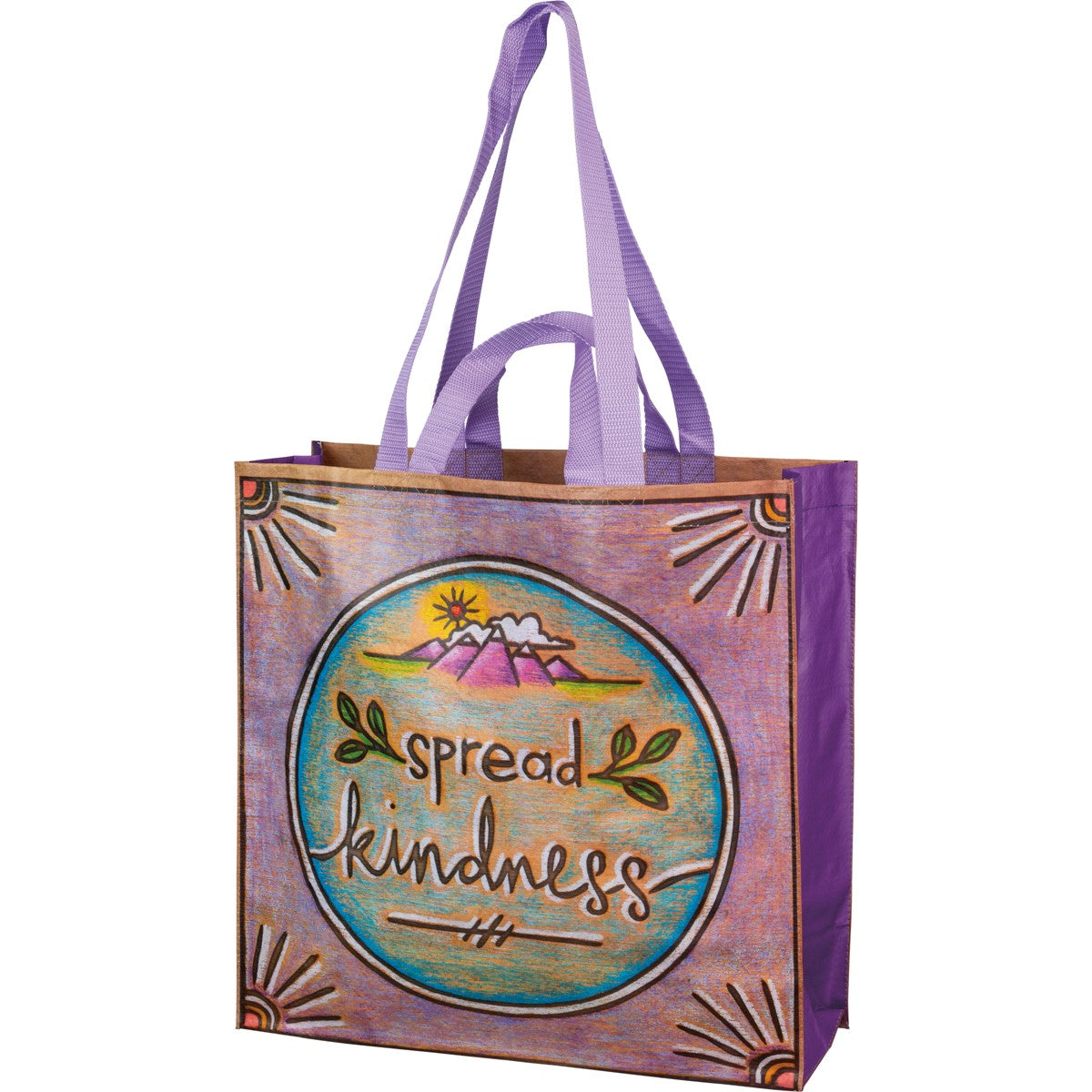 Spread Kindness Market Tote | Shopping Grocery Bag | 15.50" x 15.25" x 6"