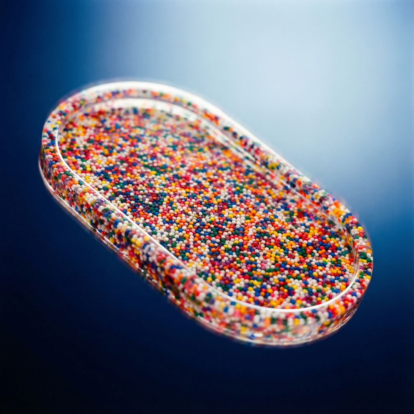 Sprinkle Tray | Hand Poured Resin Tray With Colorful Sprinkles | Decorative Catchall Trinket Tray