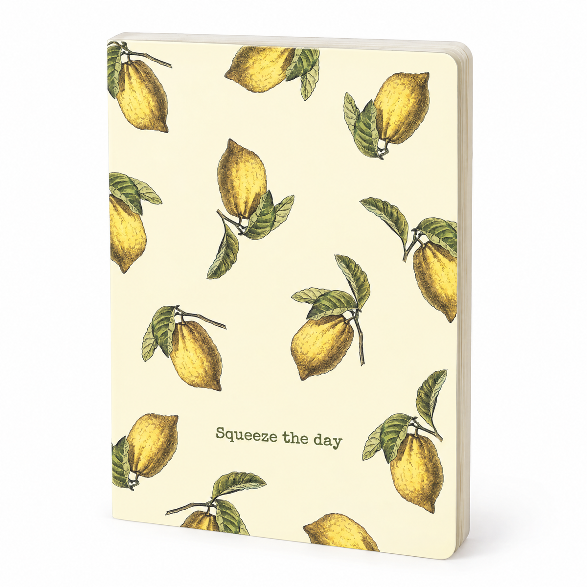 Squeeze The Day Journal | Lemon Designs Double-sided 160 Lined Pages Notebook-Primitives by Kathy-The Bullish Store
