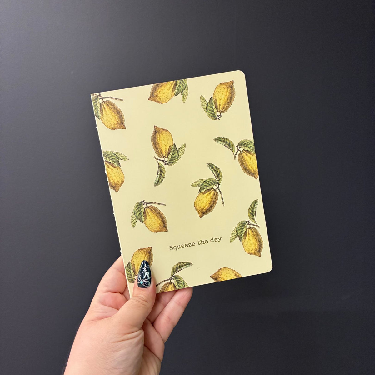 Squeeze The Day Journal | Lemon Designs Double-sided 160 Lined Pages Notebook