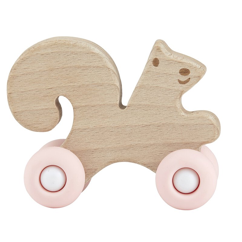 Squirrel Silicone Toy | Wood Shaped | 3" x 3.75"