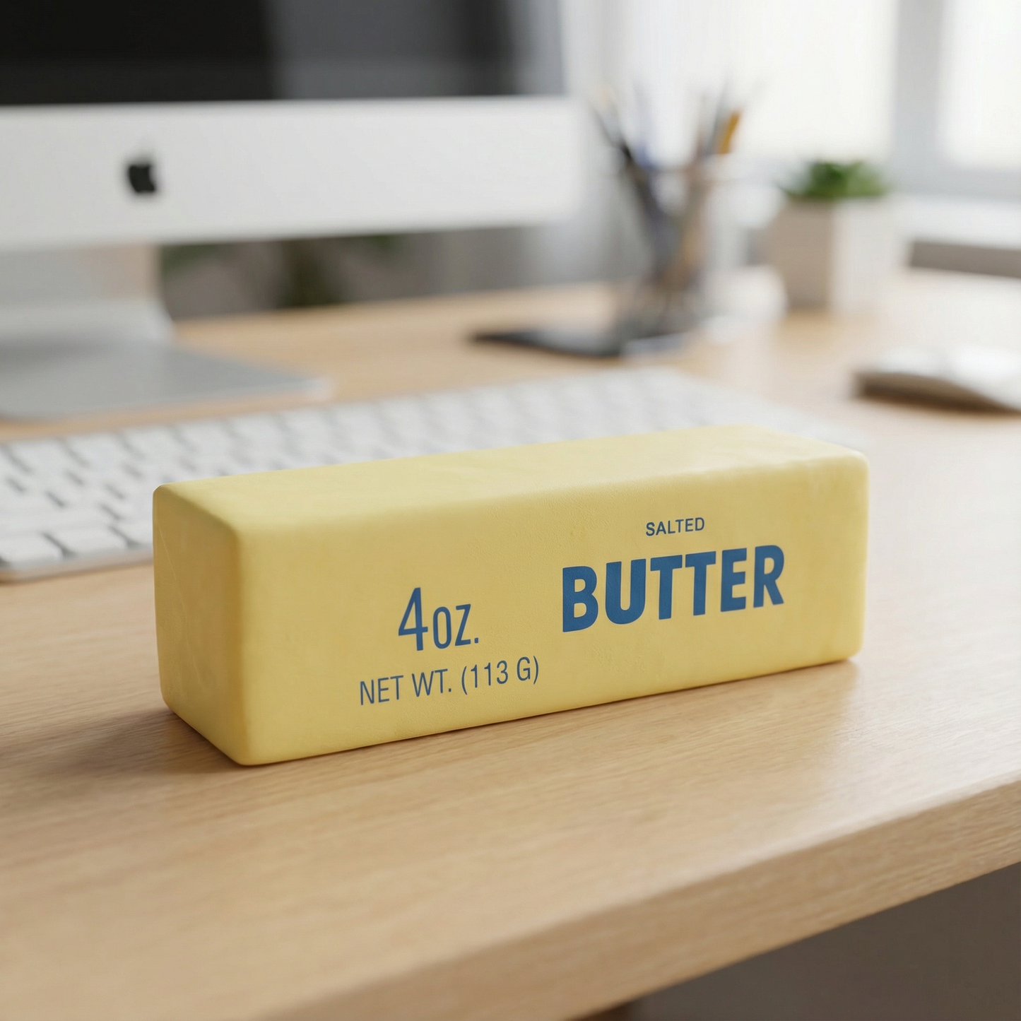 Squishy Salted Butter Stress Reliever | Squeezable Stick of Butter