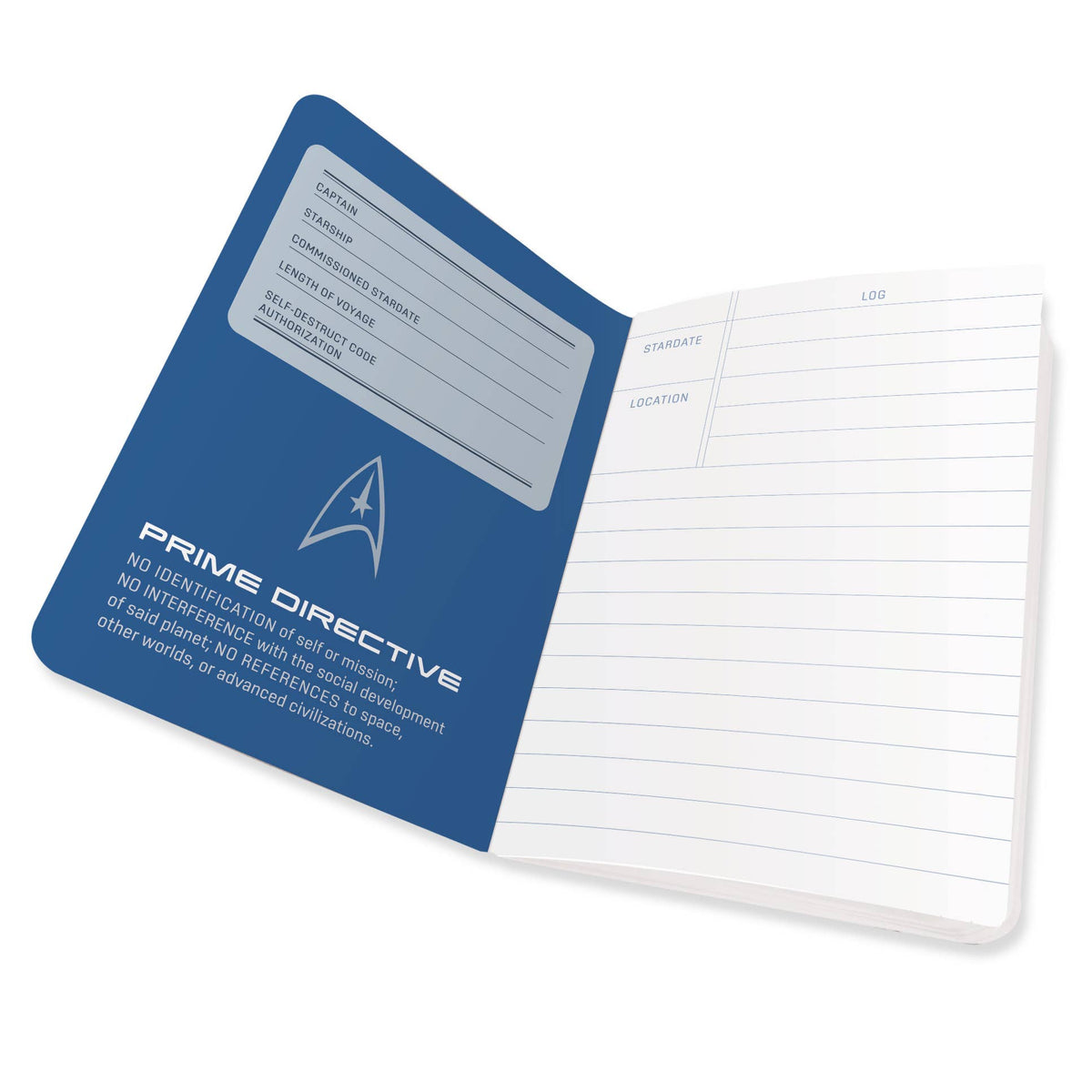 Star Trek Captain's Log Mini Notebook in Blue | 3” x 5”-Unemployed Philosophers Guild-The Bullish Store