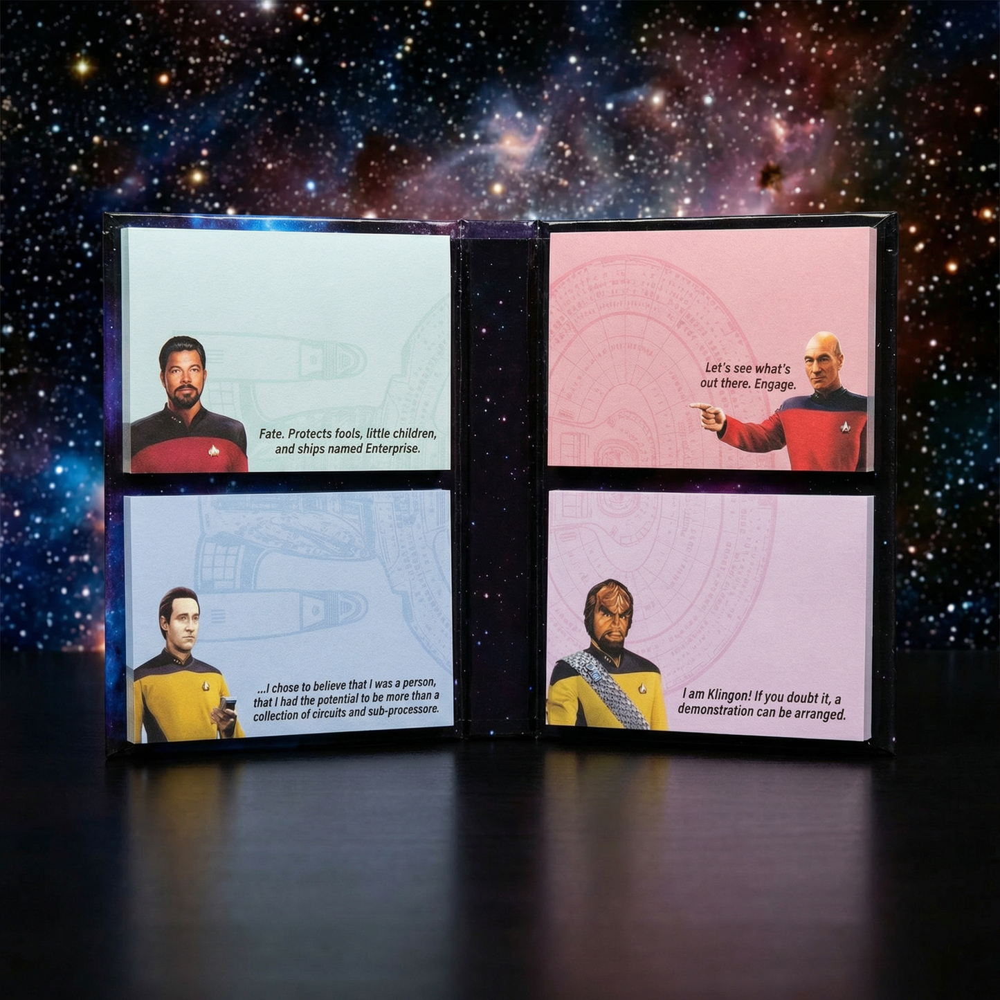 Star Trek The Next Generation Sticky Notes | Quotes & Characters Memo Pad Set