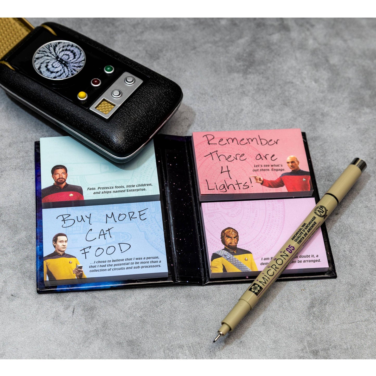 Star Trek The Next Generation Sticky Notes | Quotes & Characters Memo Pad Set