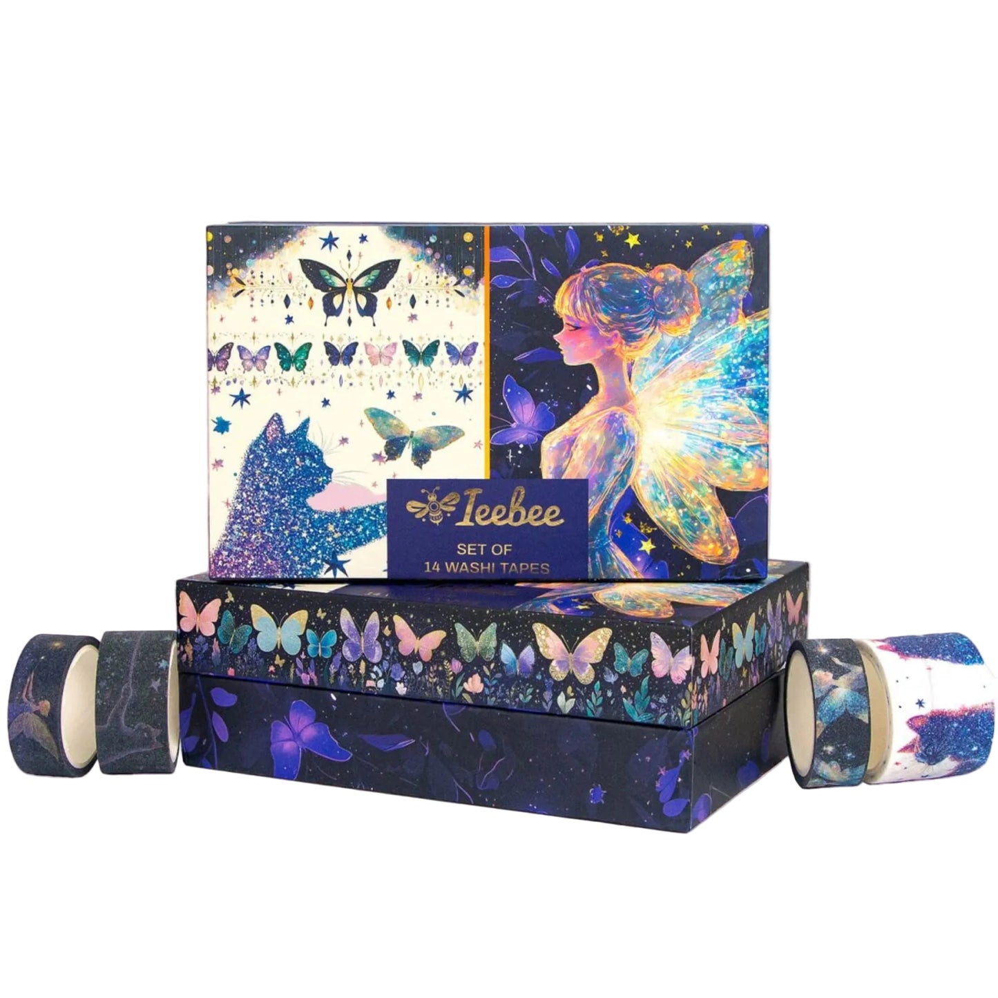 Starlit Fairy Dreams Washi Tape Set | 14 Rolls Magical & Whimsical Decorative Tape for Journals, Scrapbooks & Crafts
