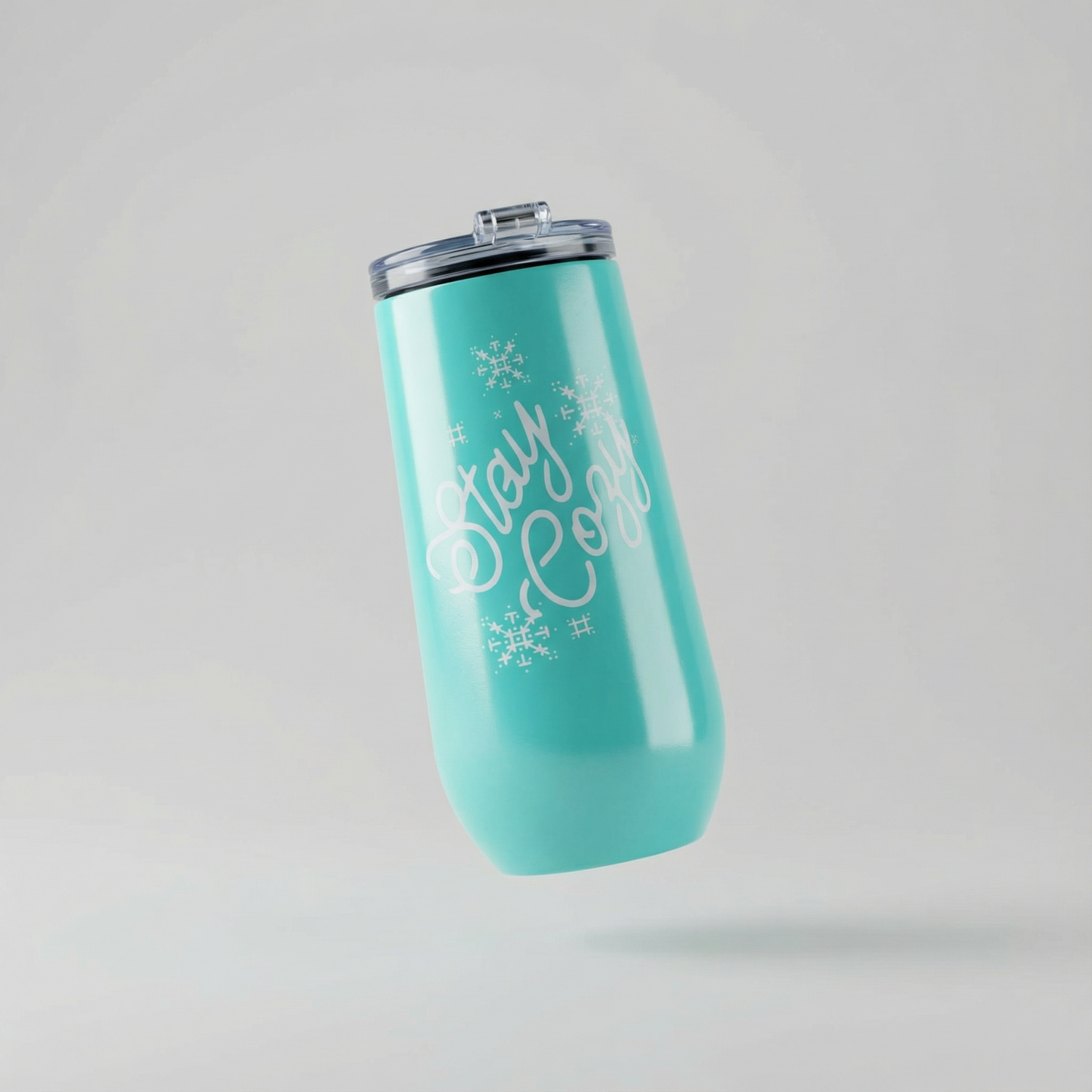 Stay Cozy Holiday Champagne Tumbler | Stainless Steel with Spill-Resistant Lid