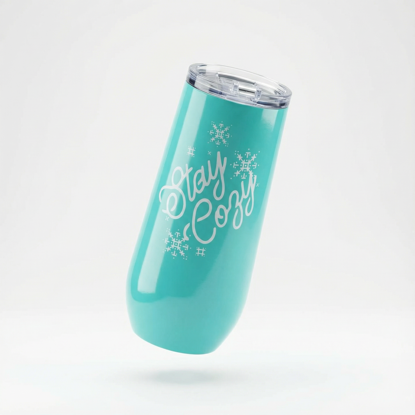 Stay Cozy Holiday Champagne Tumbler | Stainless Steel with Spill-Resistant Lid