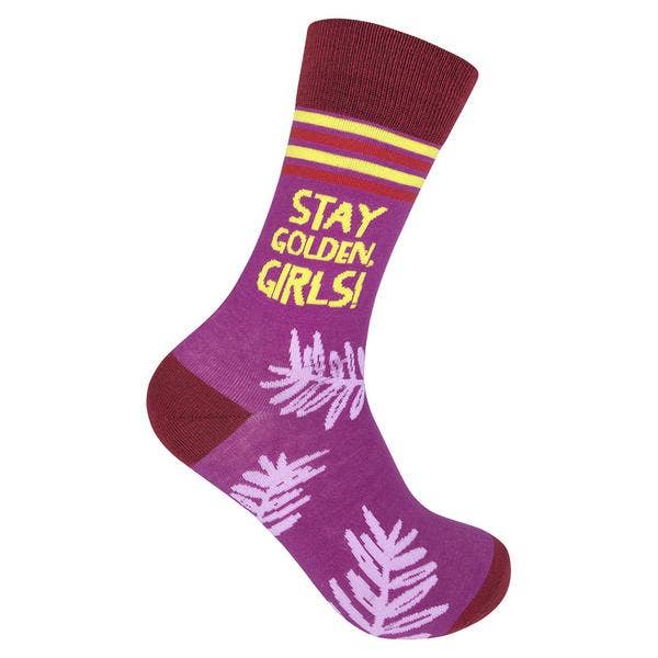 Stay Golden Girls Socks | Purple Unisex Funny Socks