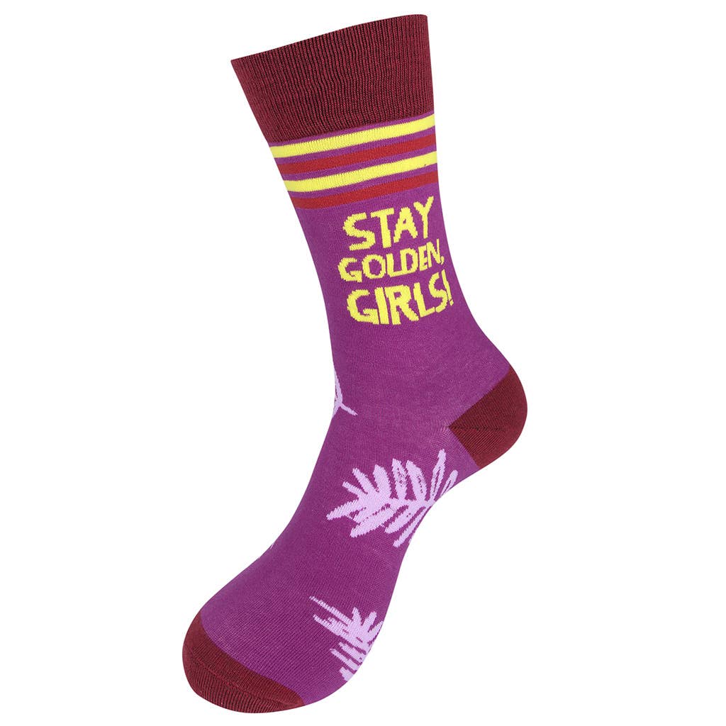 Stay Golden Girls Socks | Purple Unisex Funny Socks