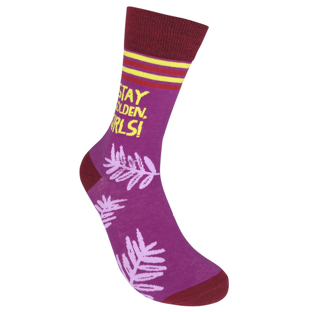 Stay Golden Girls Socks | Purple Unisex Funny Socks